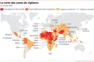carte zones à risques 2019